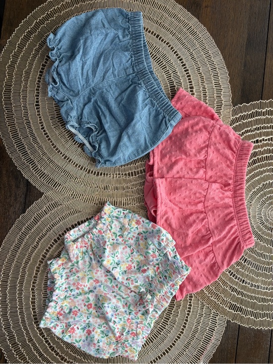 Other - 3-Pack Baby Girl Shorts - Blue, Pink & Floral